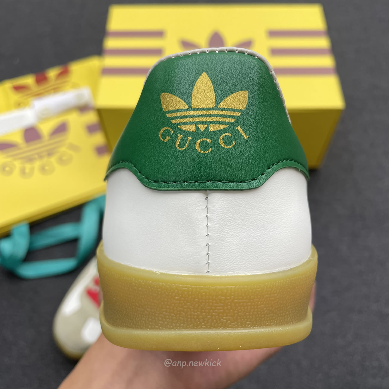 Adidas X Gucci Gazelle White Green Red 726487 Aaa43 9547 (13) - newkick.vip